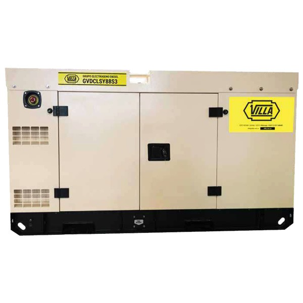 GRUPO ELECTRÓGENO VILLA® DIESEL 88 KVA, Cabinado, Insonorizado GVDCLSY88S3